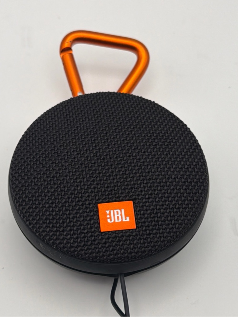 JBL Clip 2 Portable Bluetooth Speaker - Black with Orange Accent
